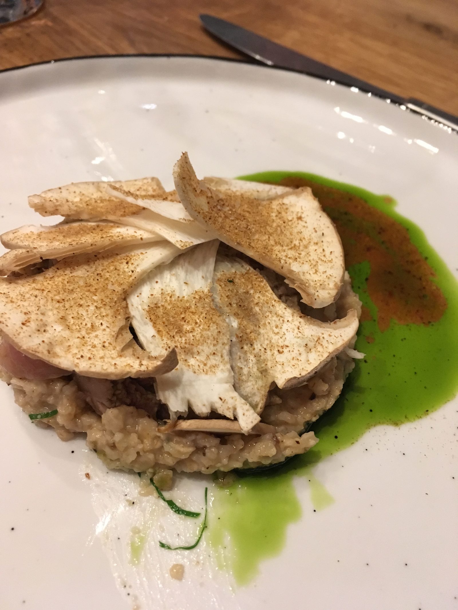 Wachtel-Porridge mit Pilz, Haco
