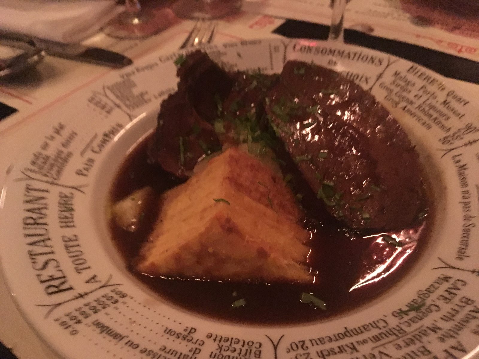 Boeuf à la mode provencale avec  son Gateau de Pommes de terres