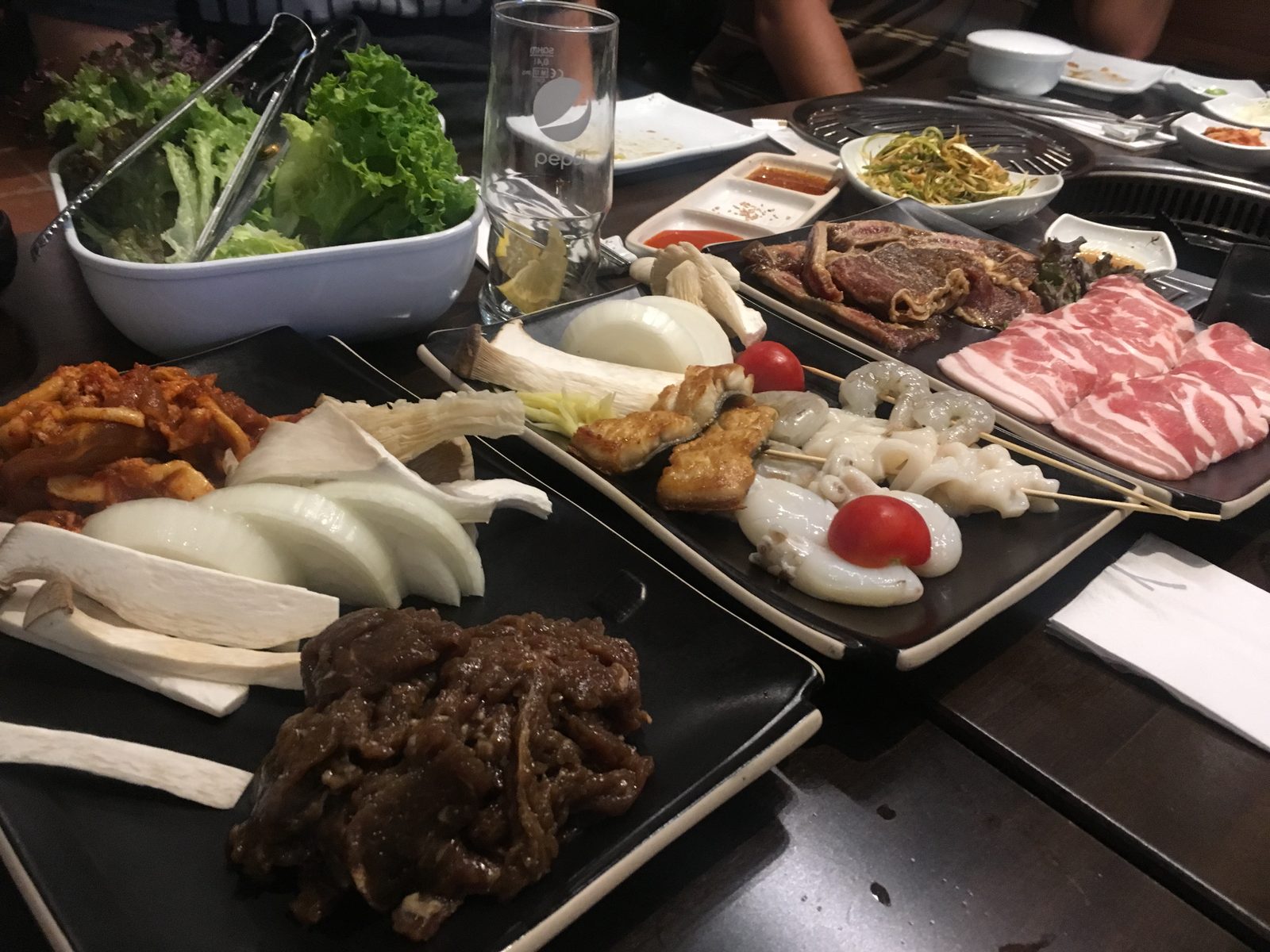 Bulgogi, Schweinebauch, Fisch für Tischgrill