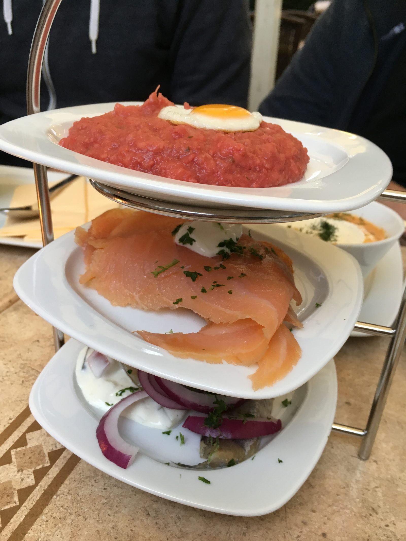 Etagère, Labskaus, Lachs, Matjes