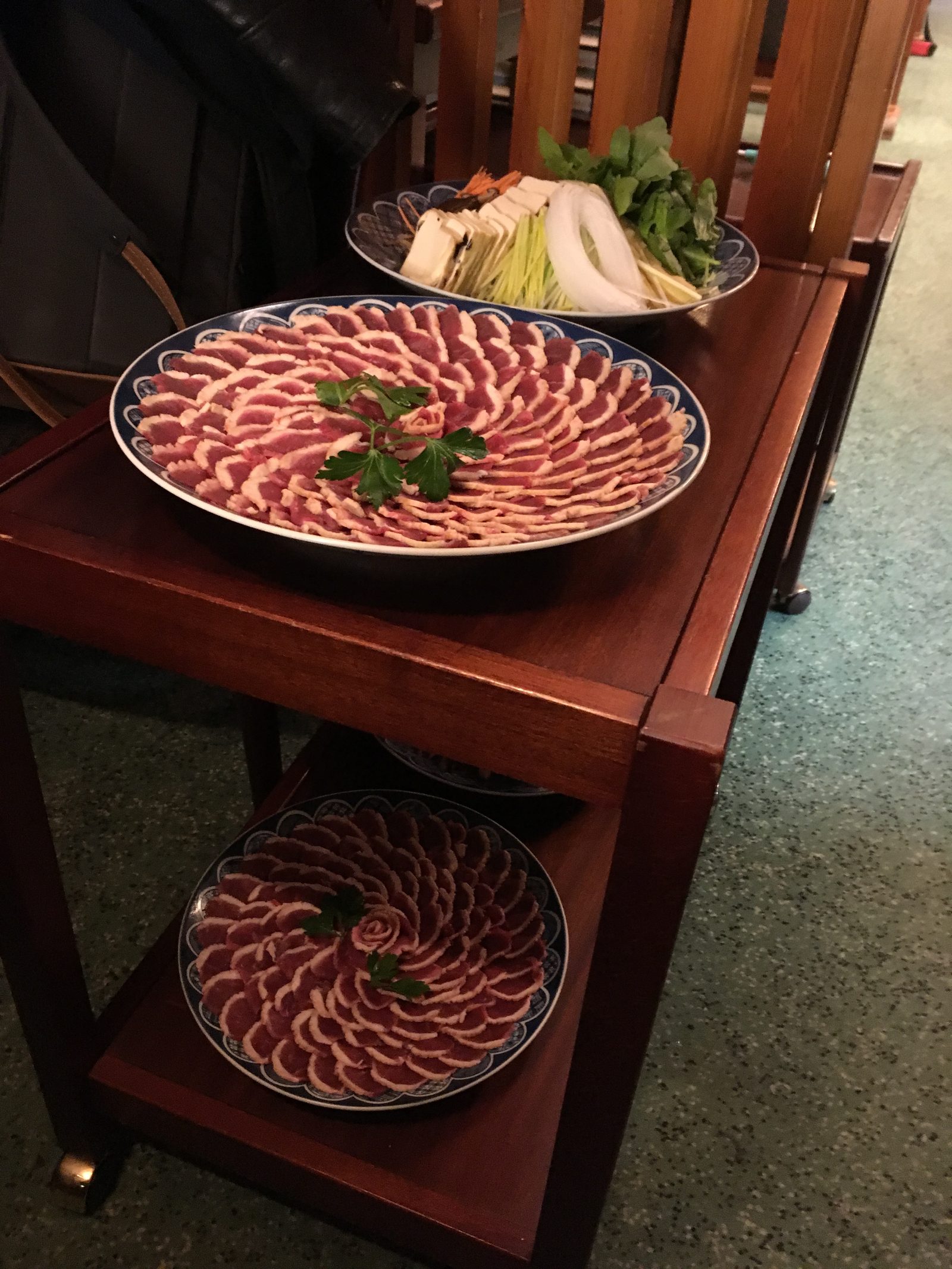 Entenscheiben und Gemüse für Shabu Shabu?