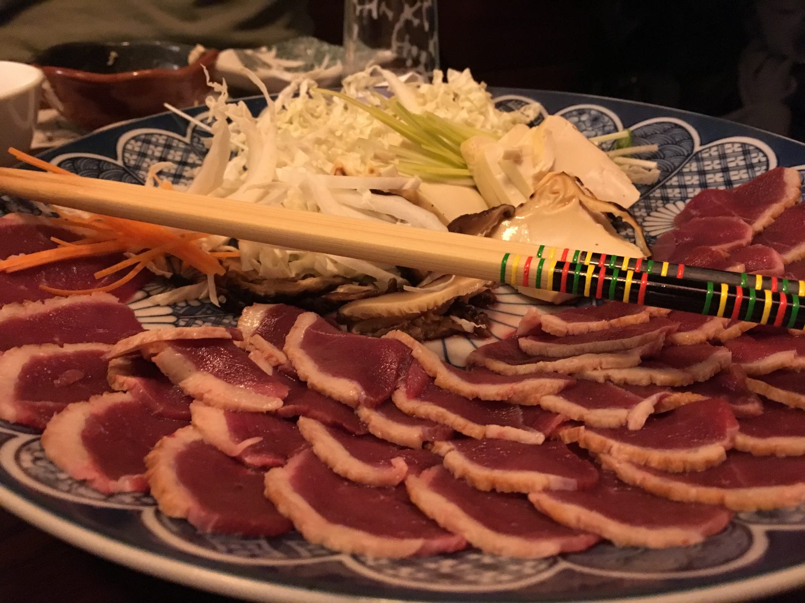 Entenscheiben und Gemüse für Shabu Shabu?