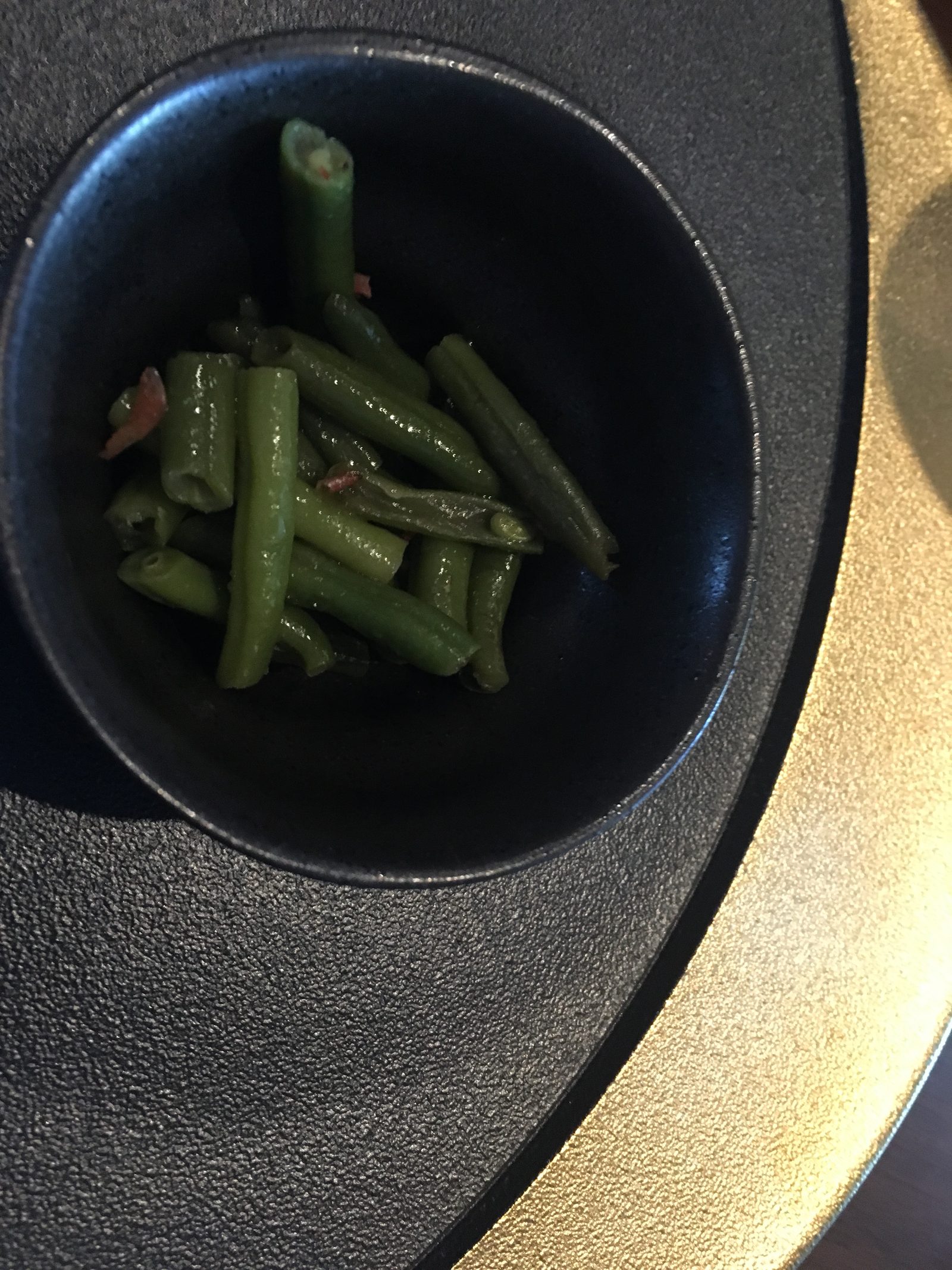 Bohnen mit Shrimp