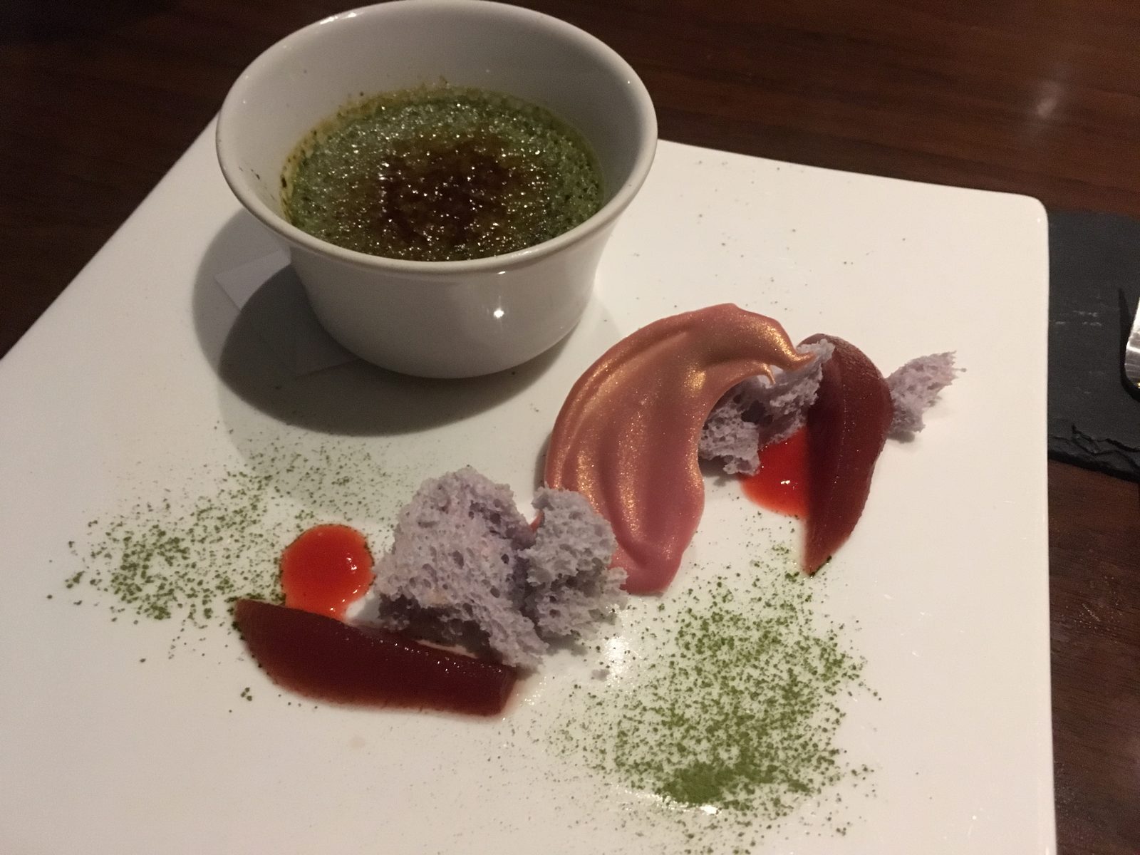 Matcha-Mascarpone Crême Brulée