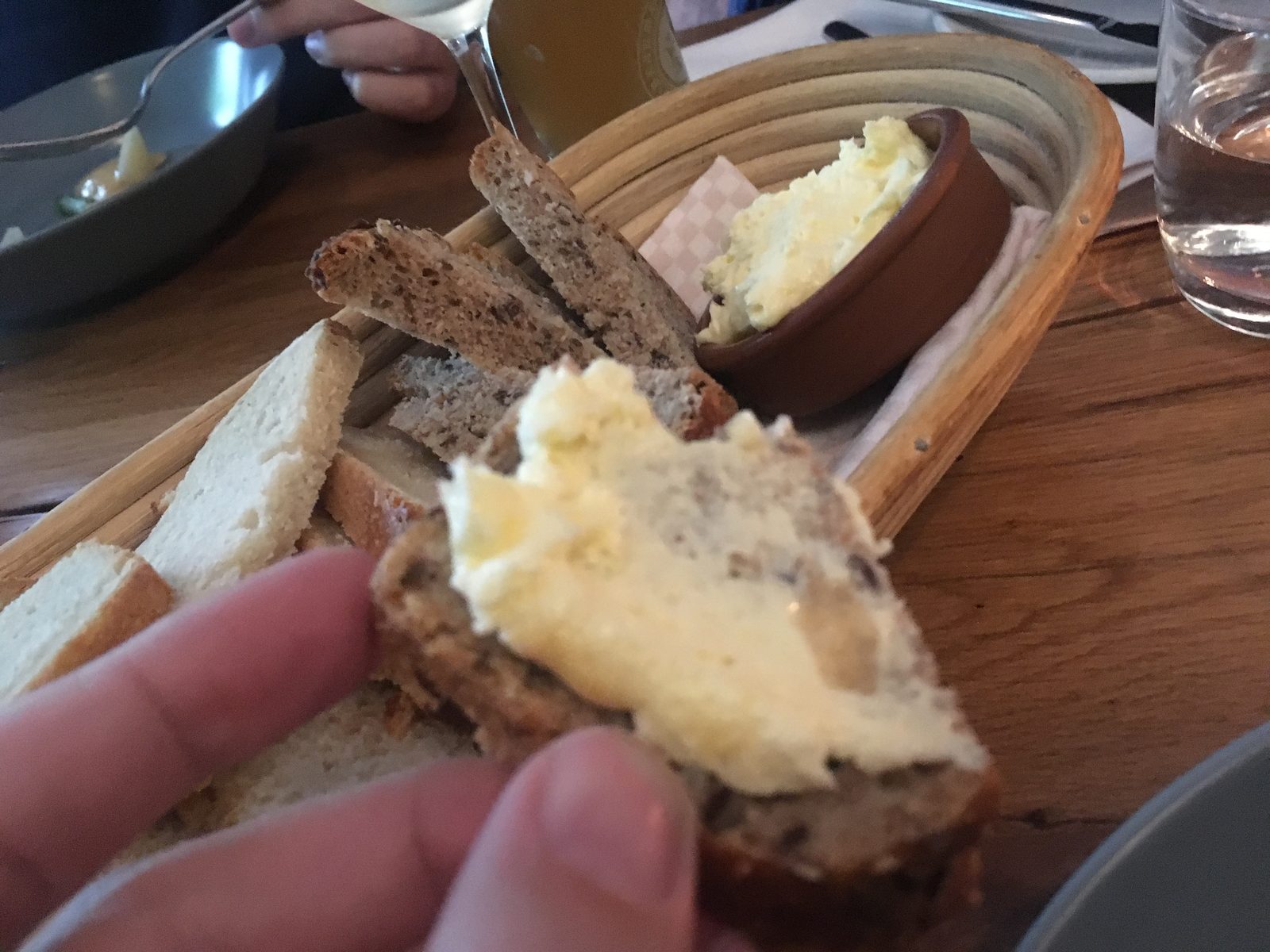 Brot, geschlagene Butter