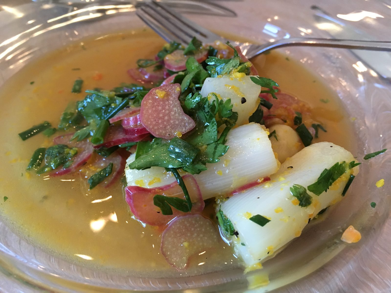Spargelsalat mit Rhabarber