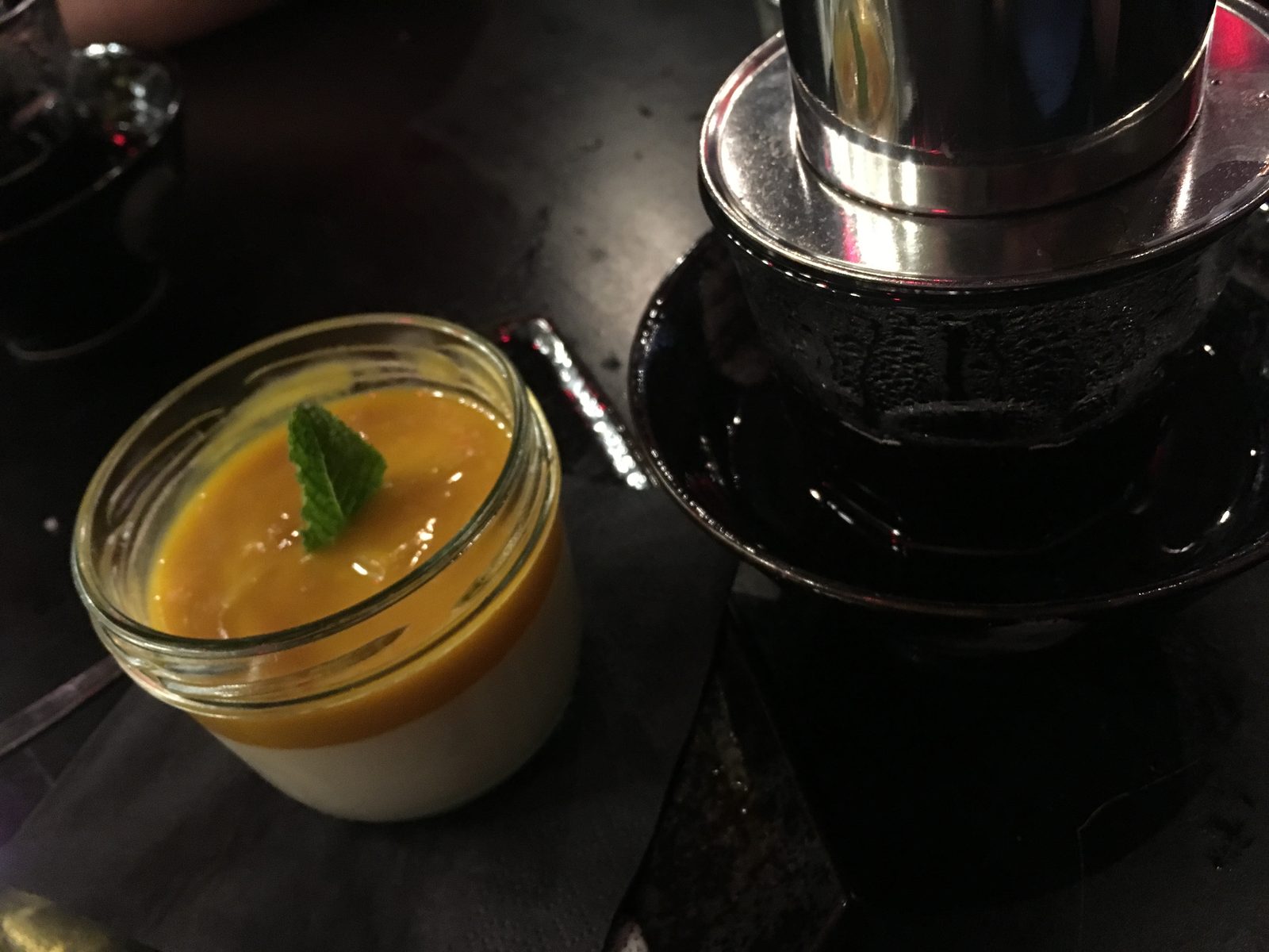 Mango Panna Cotta, Vietnamesischer Kaffee