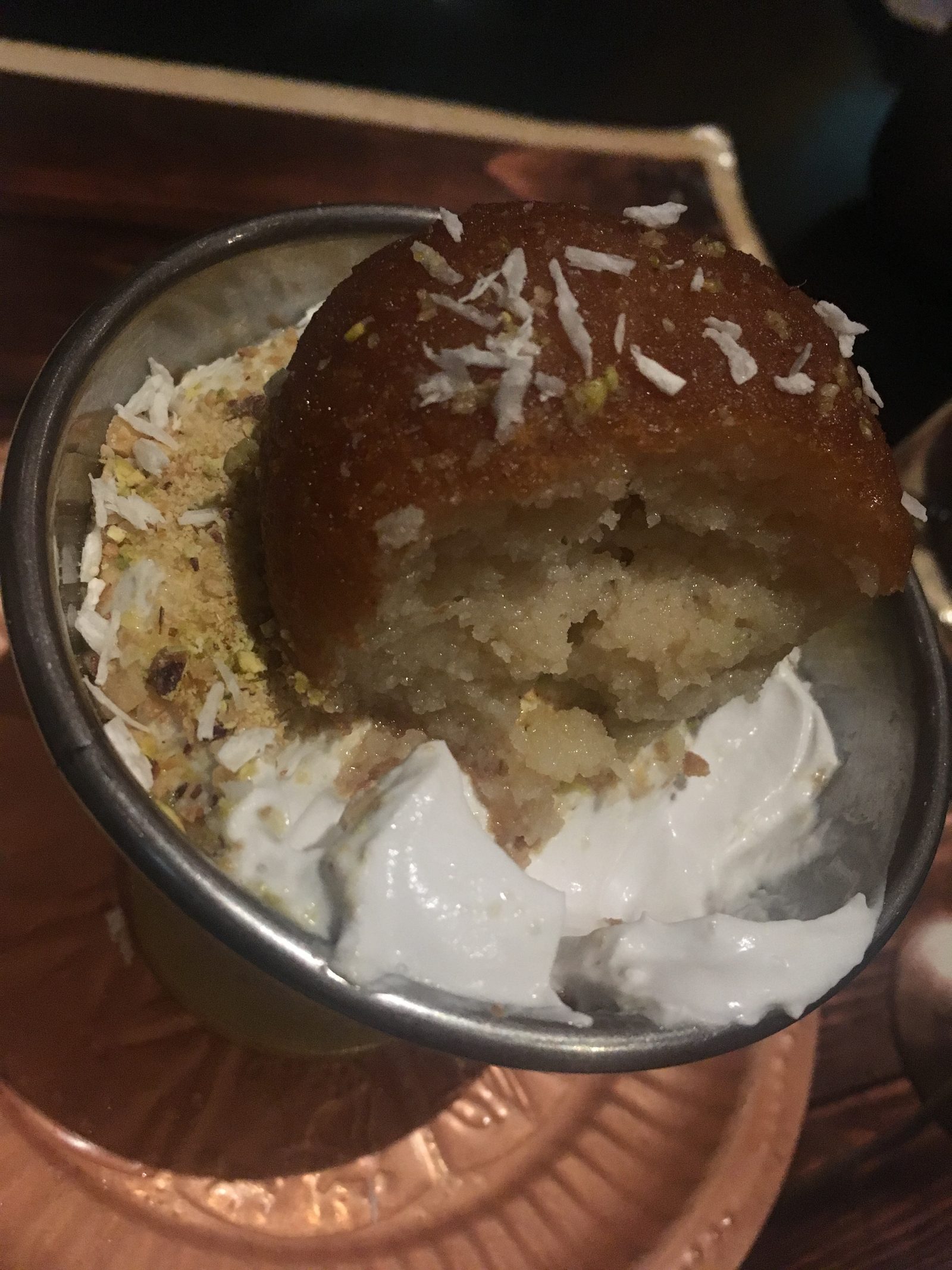 Molkebällchen auf Kokos Crème