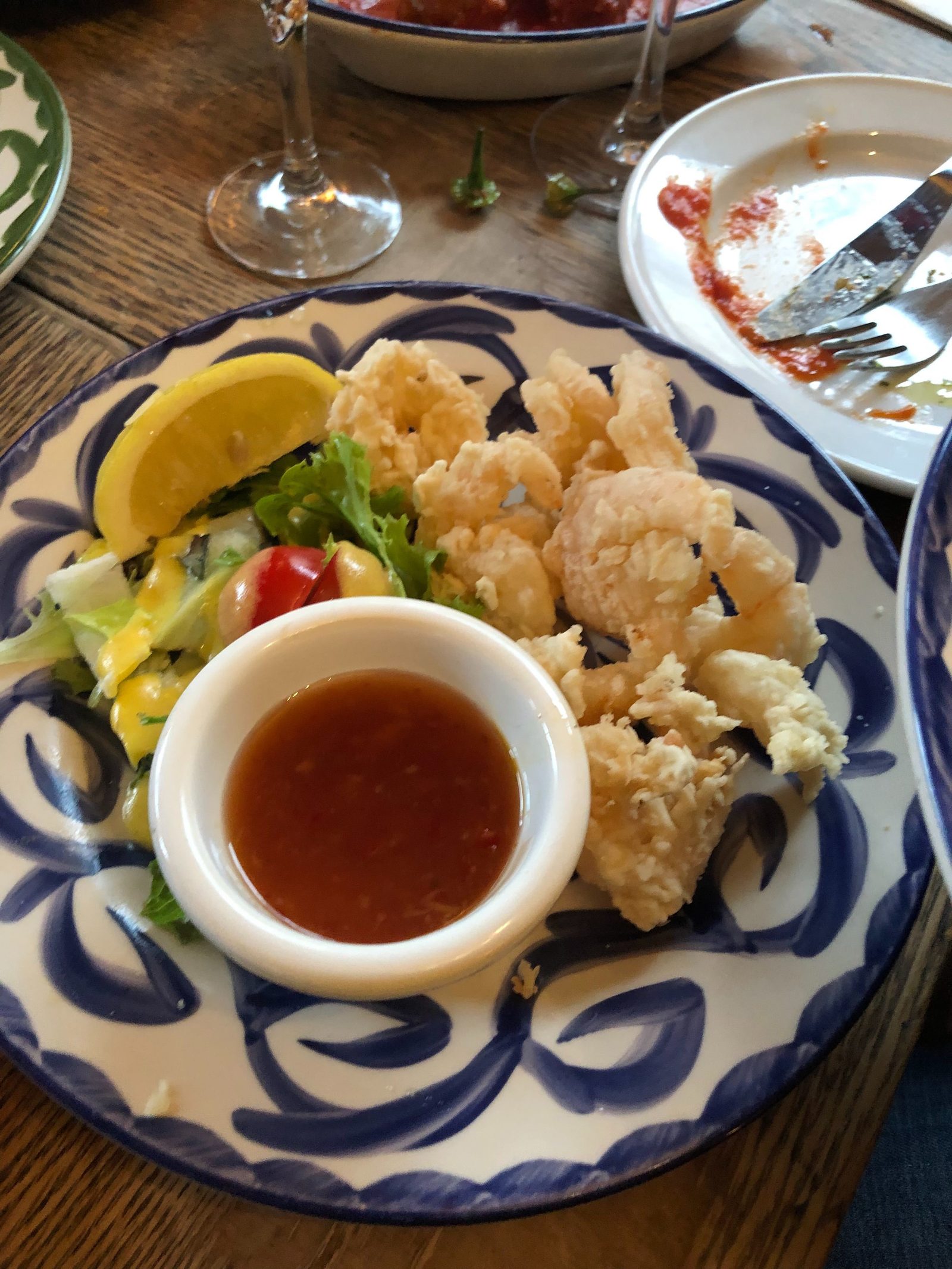 gebackene Shrimps mit Dip