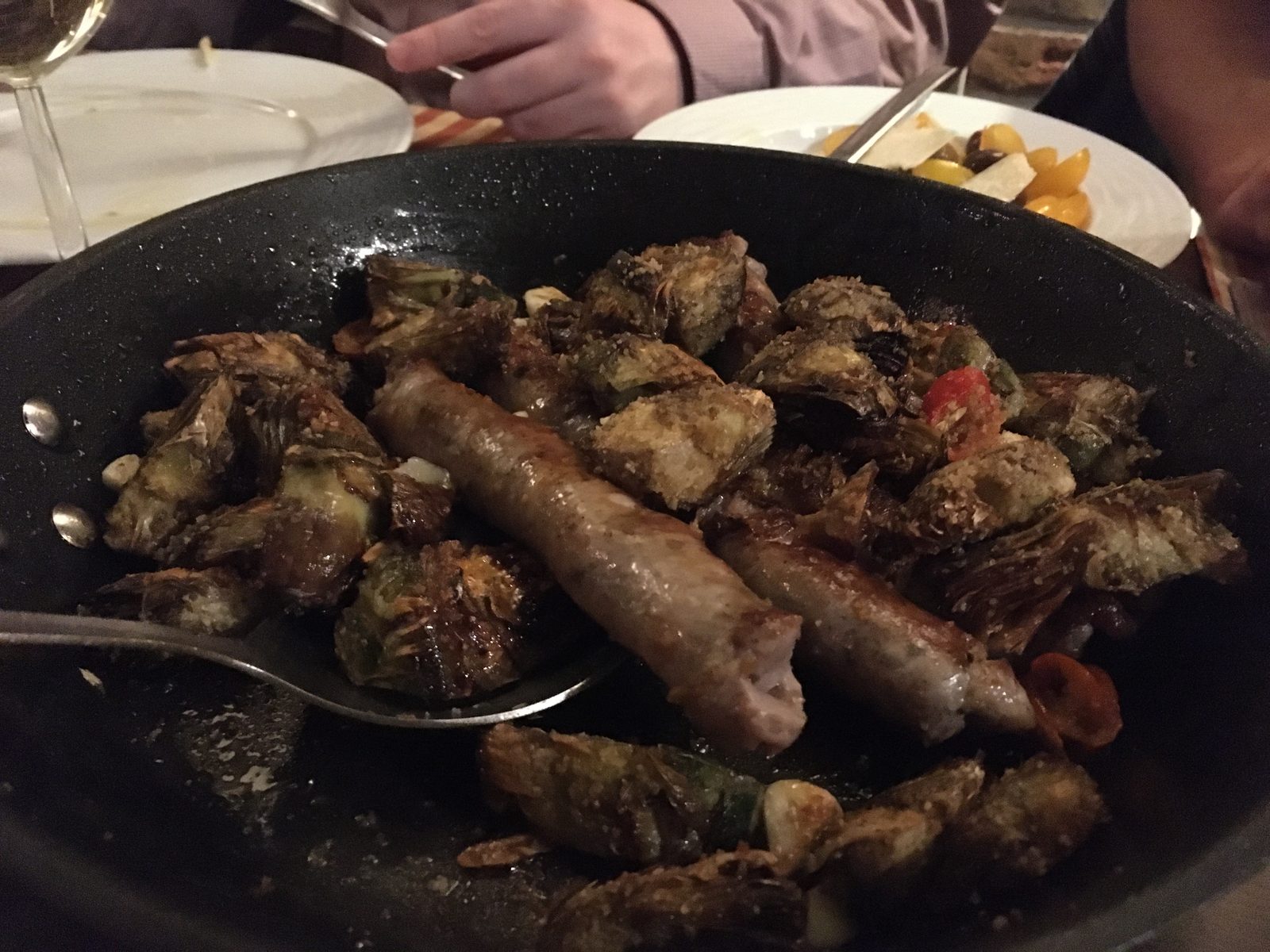 Salsiccia, Artischocken
