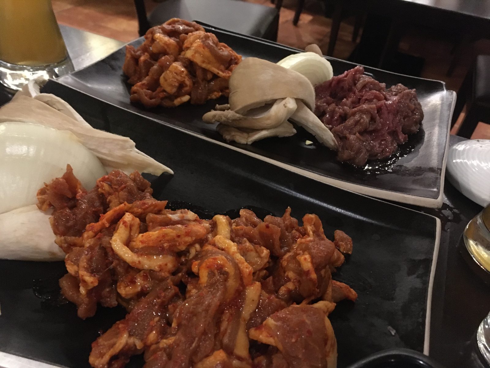 Fleisch und Pilze
