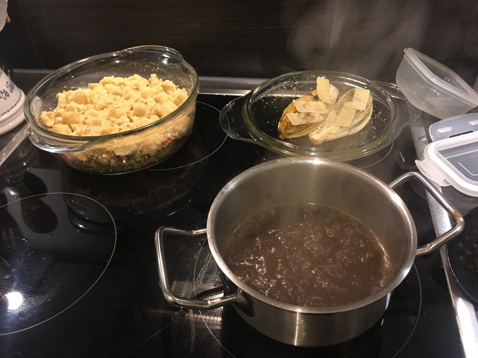 Sauce, vorbereiteter Crumble