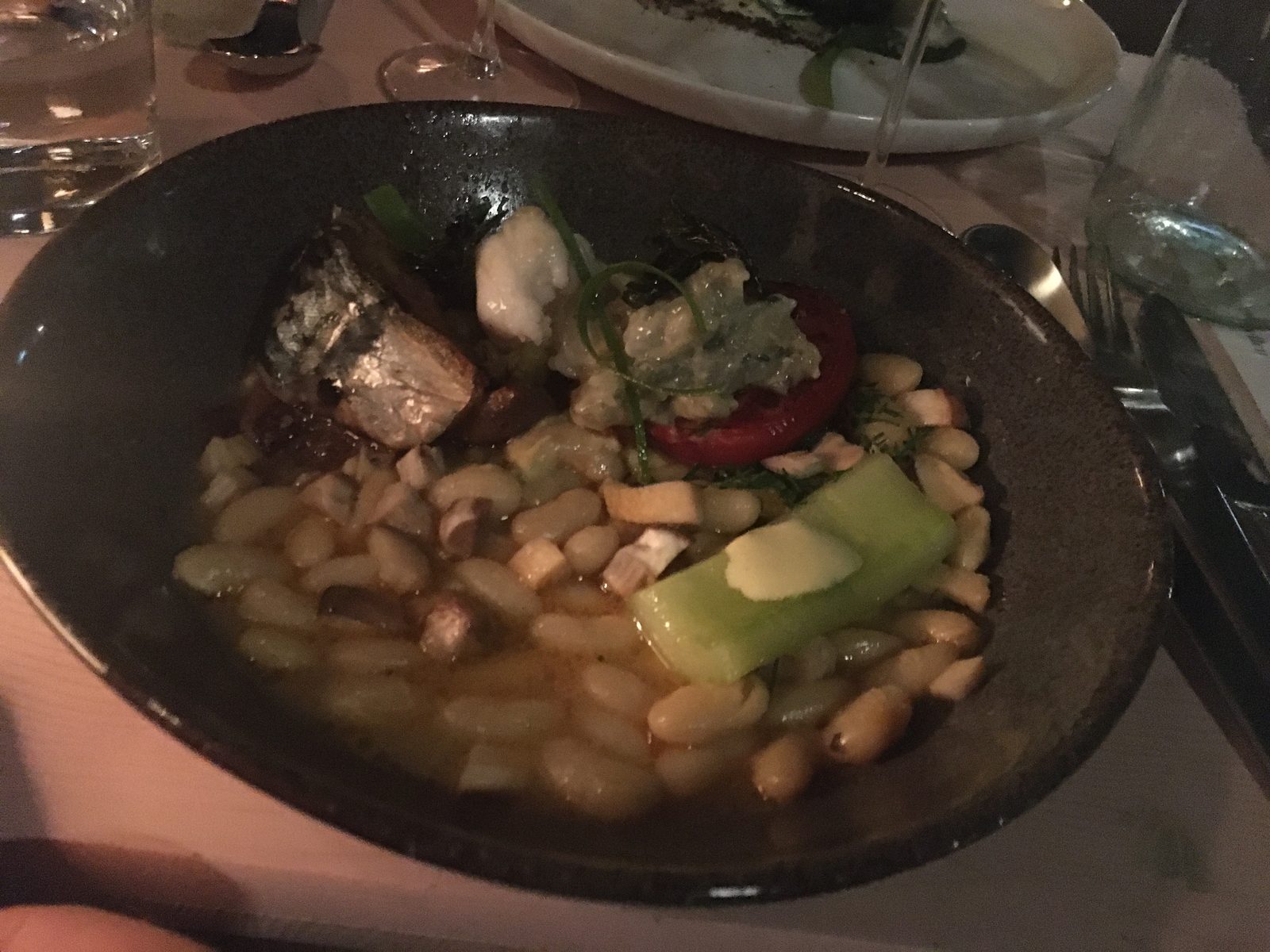 Anglerfisch, Fördegarnele, Bohnen