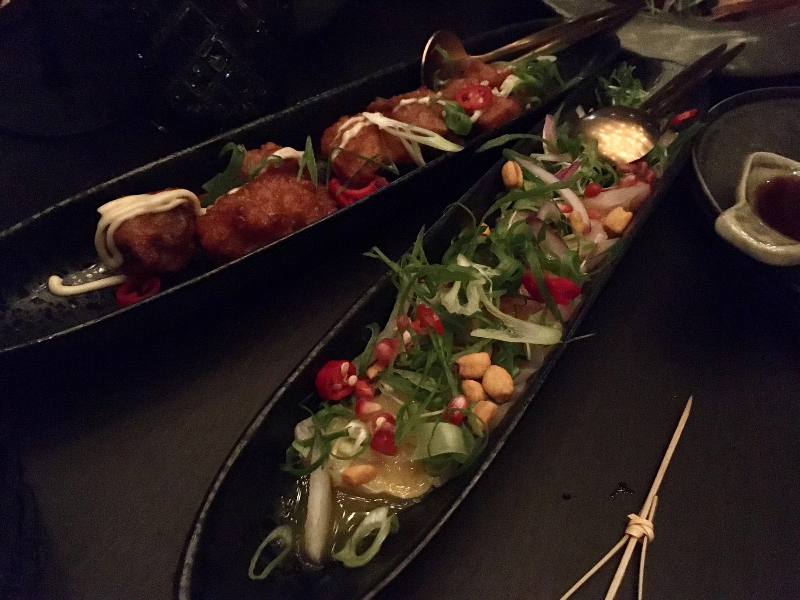 Chicken Karaage, Ceviche »Kingfish«