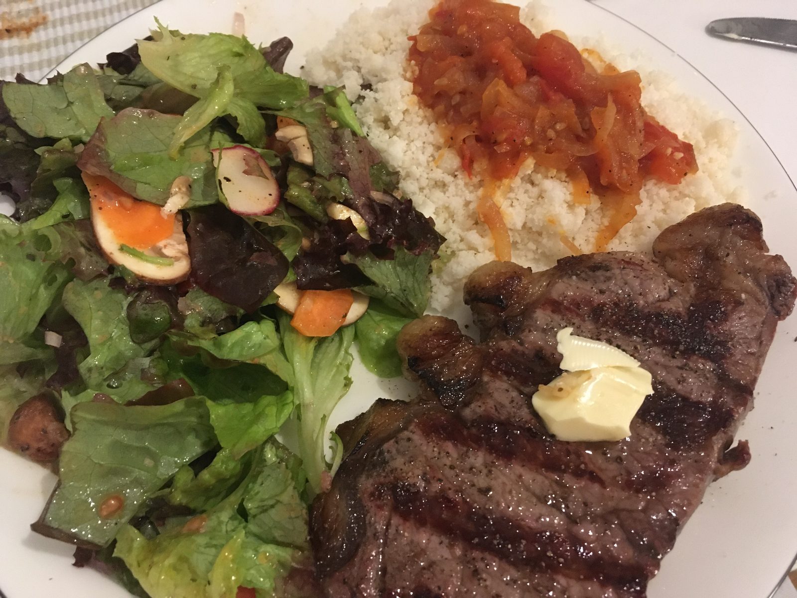 Steak, Pap, Sheeba, Salat