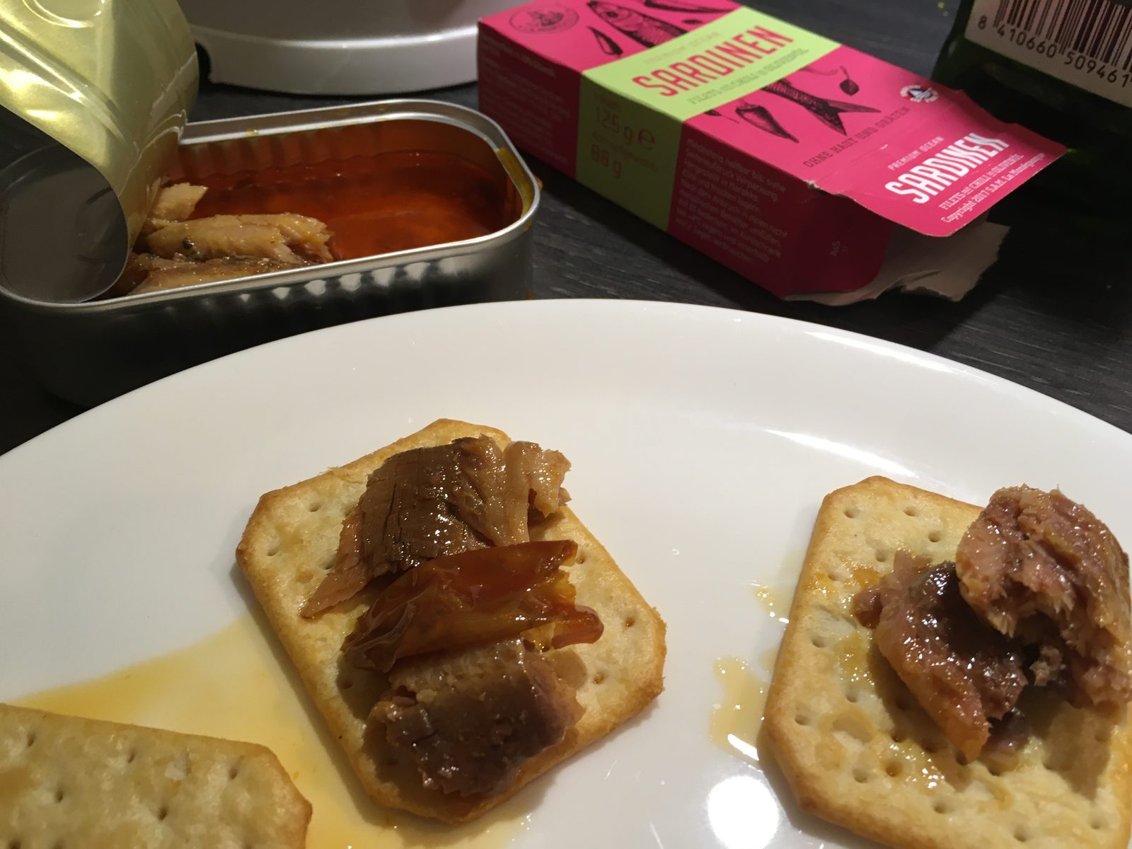 Sardinen auf TUC Cracker