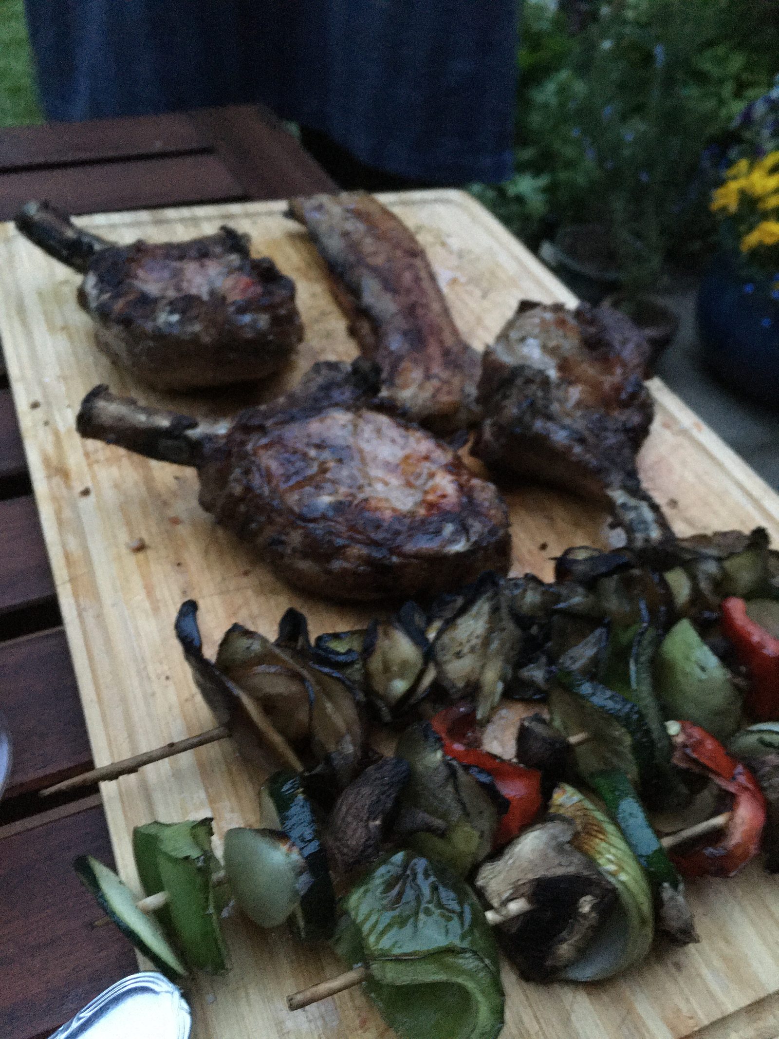 Gemüsespieße, Bauch, Koteletts