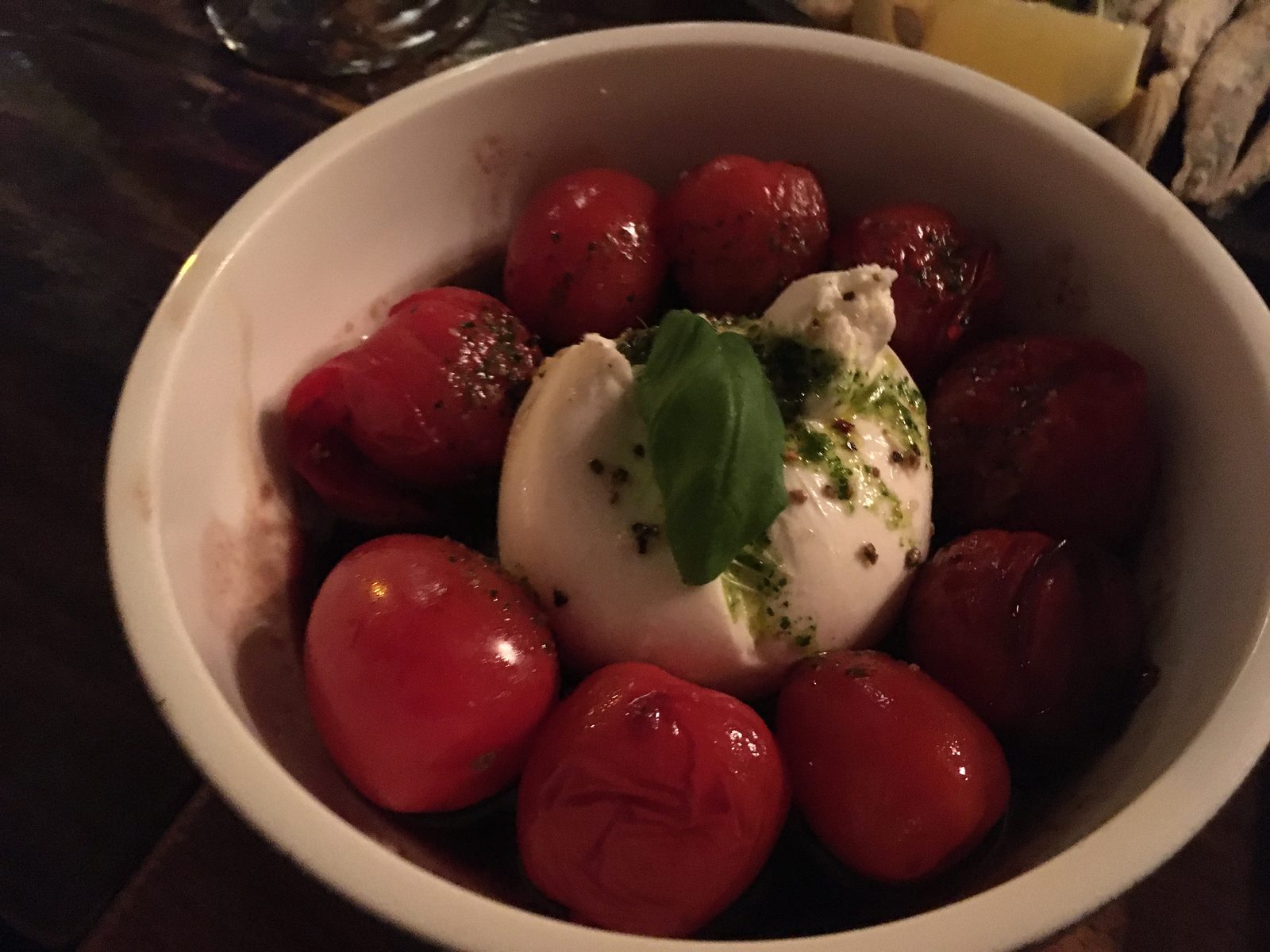 Burrata, Ofentomaten