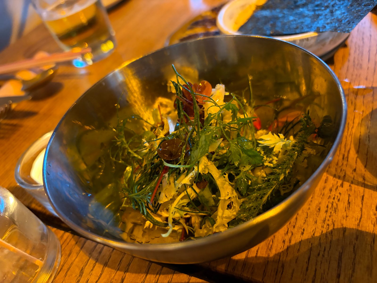 Eichblattsalat zu Makrele, Nori