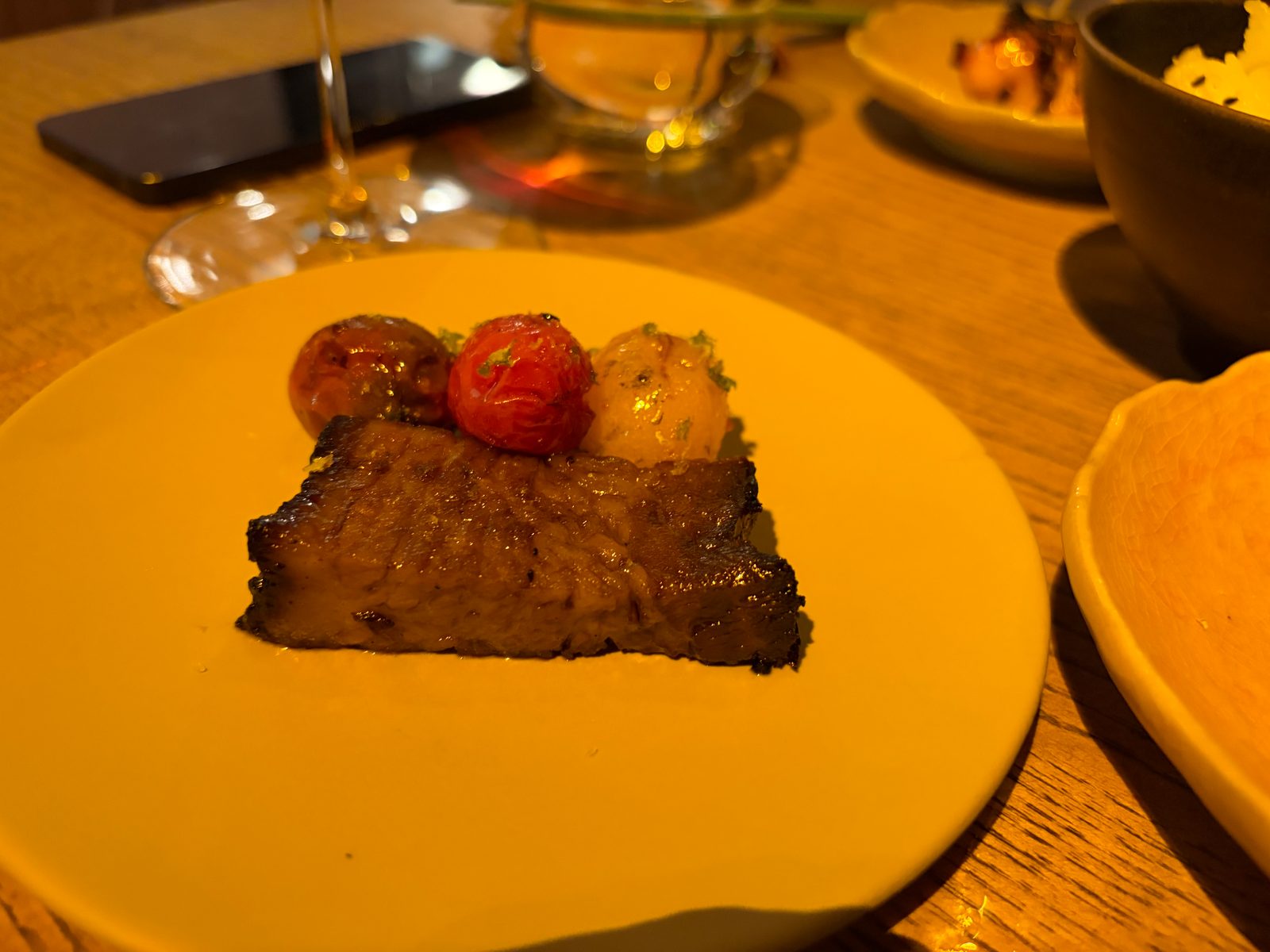 Spieße: Brisket, Tomate